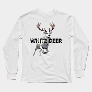 white deer jump Long Sleeve T-Shirt